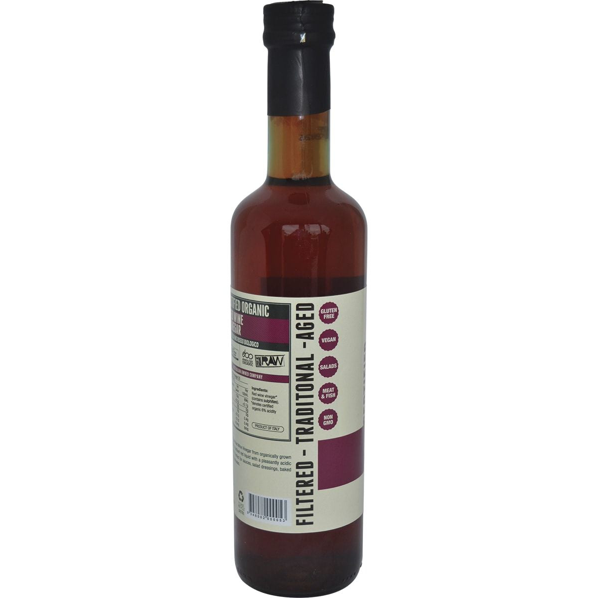 EVERY BIT ORGANIC RAW Red Wine Vinegar 500ml 6PK