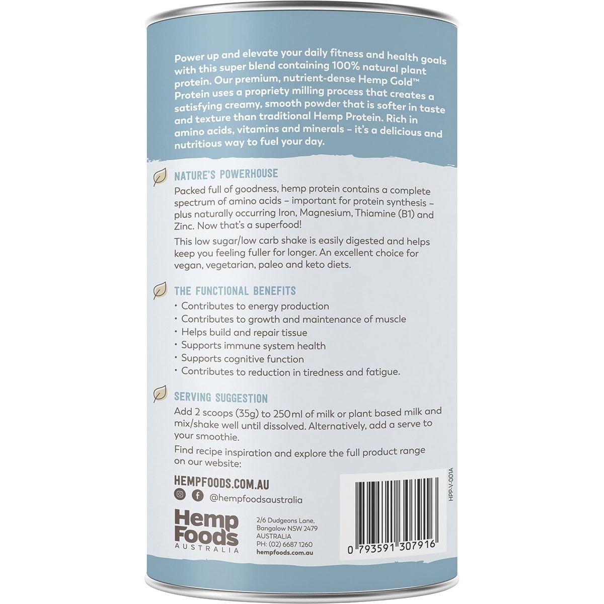 ESSENTIAL HEMP Organic Hemp Protein Vanilla 420g