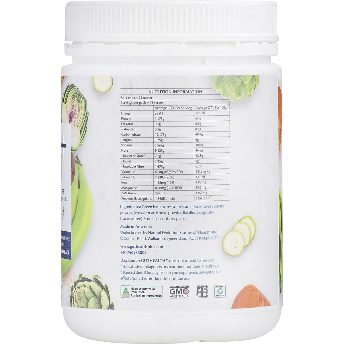NATURAL EVOLUTION Gut Health+ Prebiotics + Probiotics 3-in-1 Multifibre - 400g