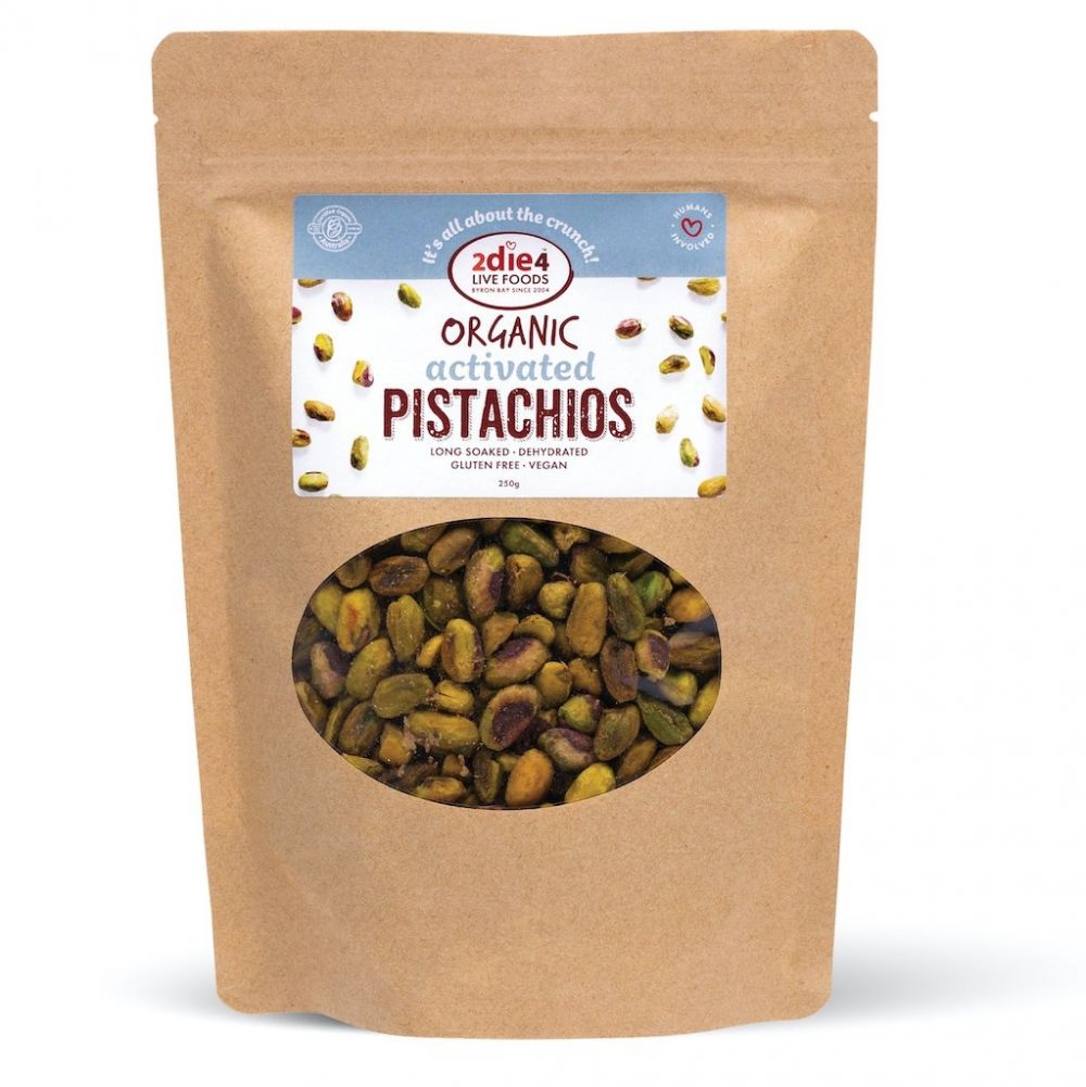 2die4 Live Foods Organic Activated Pistachios 250g