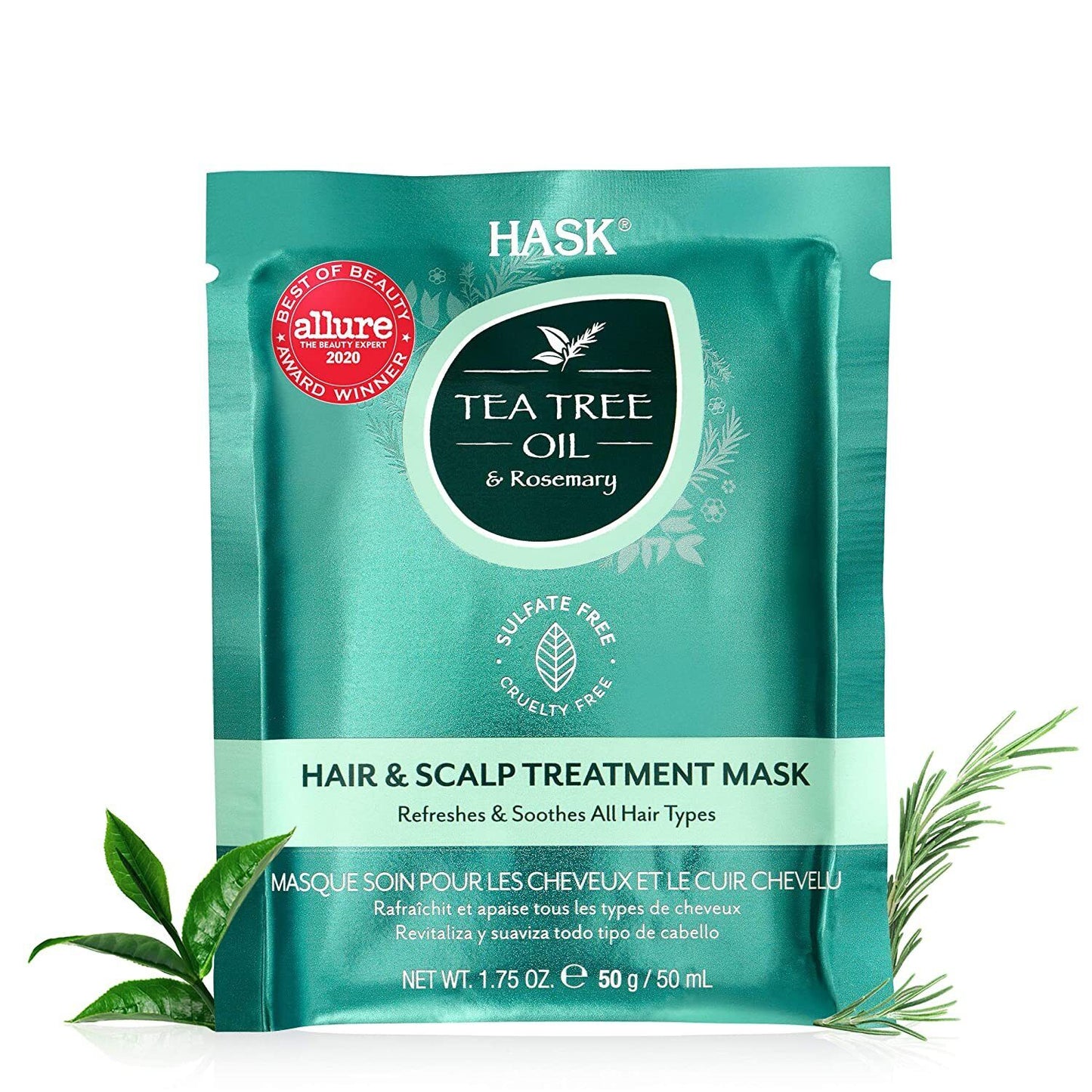 HASK TEA TREE & ROSEMARY HAIR MASK 50G