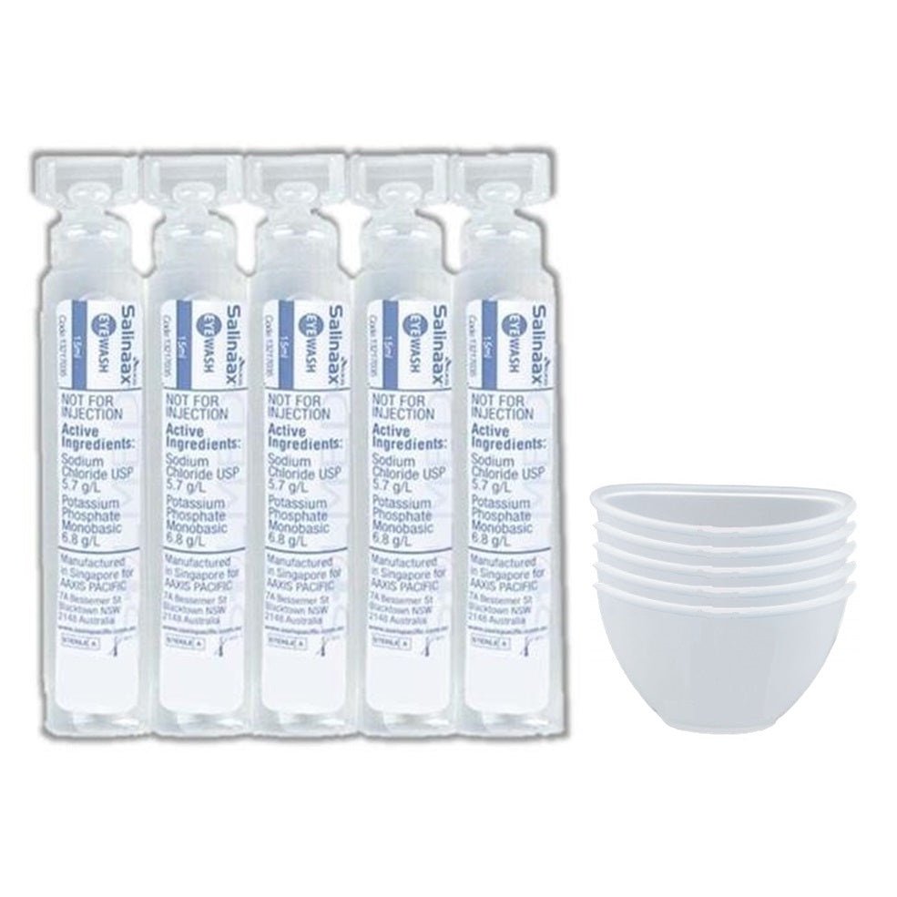 Reclens Saline Eye Wash Preservative Free Ampoule 10 X 15ml + 10 Eye Cups