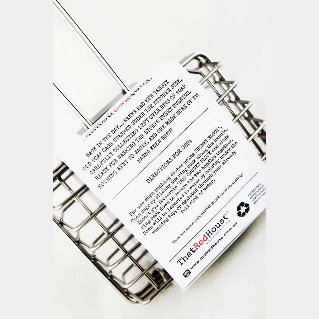 That Red House Soap Cage 1 (Holds chunky block dishwasing soap)