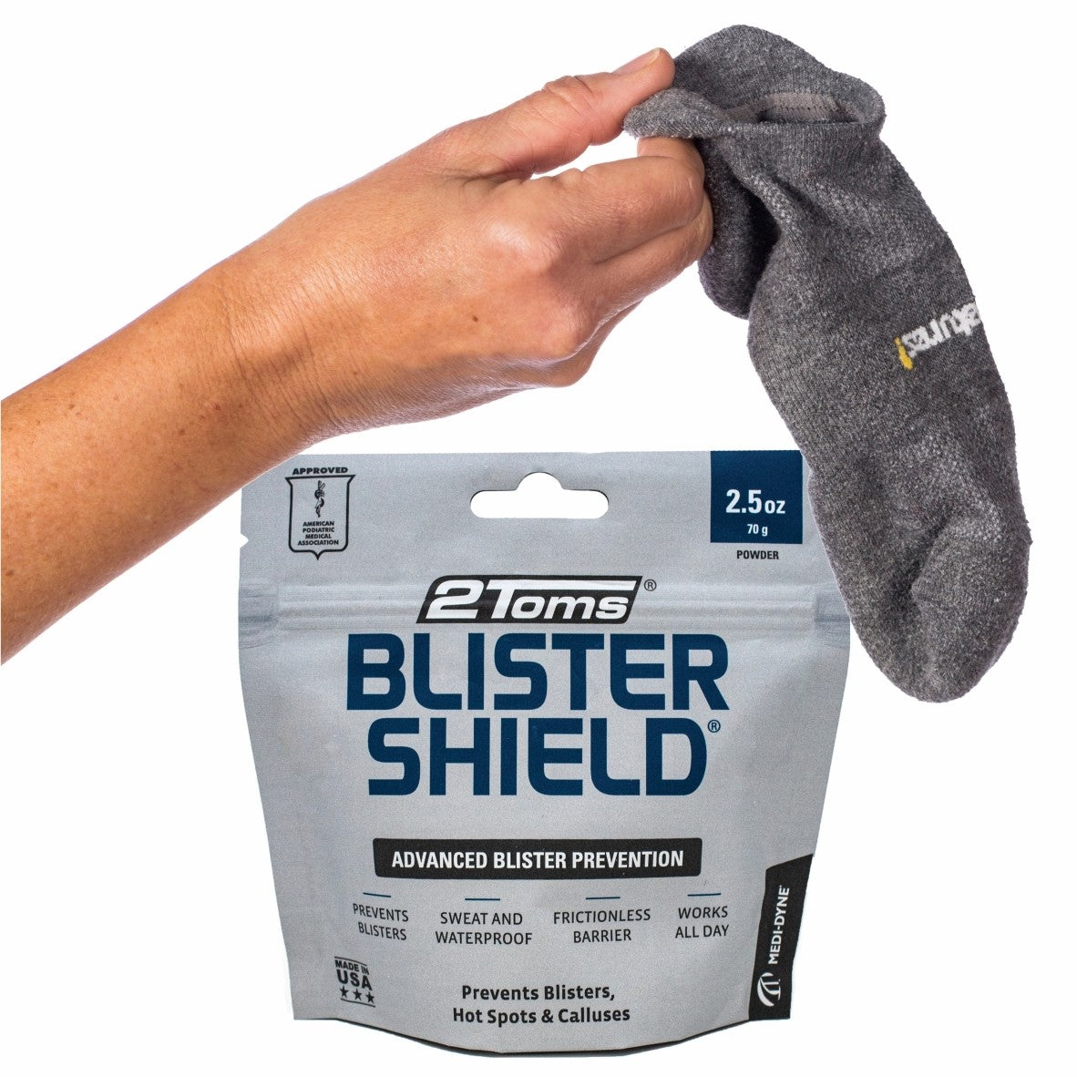 2toms® Blistershield for Blister Prevention 70g Powder